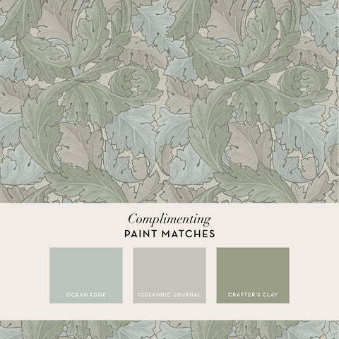 William Morris at Home Acanthus Neutral Wallpaper