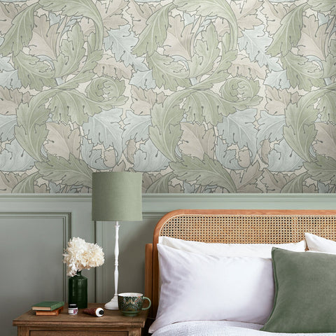 William Morris at Home Acanthus Neutral Wallpaper