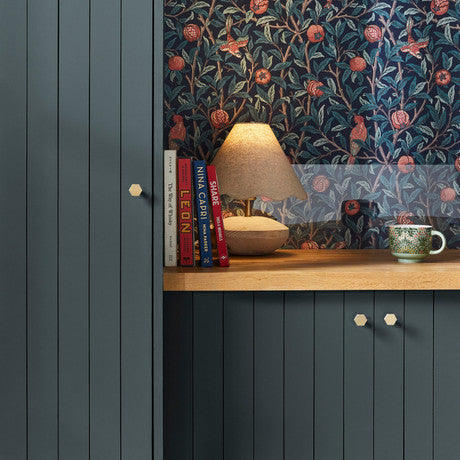 William Morris at Home Blotted Blue Paint