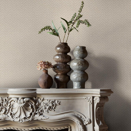 Abigail Ahern Herringbone Weave Pebble Wallpaper