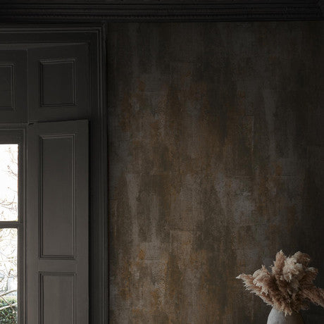 Abigail Ahern Oxidized Opulence Charcoal Wallpaper