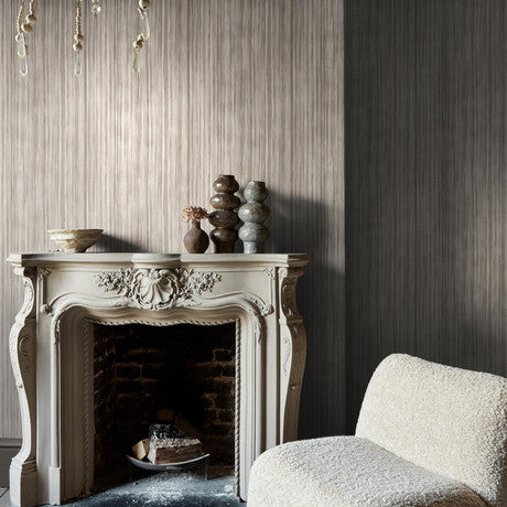 Abigail Ahern Linear Luxe Pewter Wallpaper