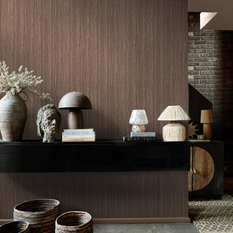 Abigail Ahern Fibre Stripe Sable Wallpaper