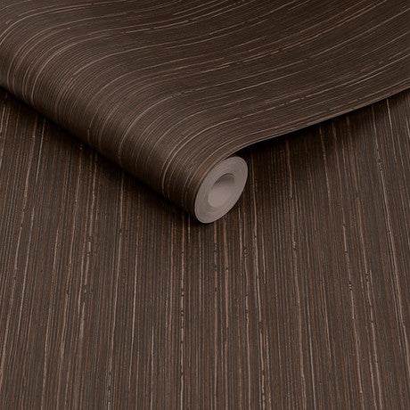 Abigail Ahern Fibre Stripe Chocolate Wallpaper