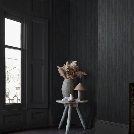 Abigail Ahern Fibre Stripe Twilight Wallpaper
