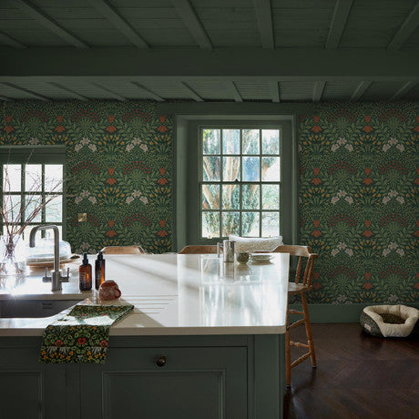 William Morris at Home Garden Moss Green Wallpaper