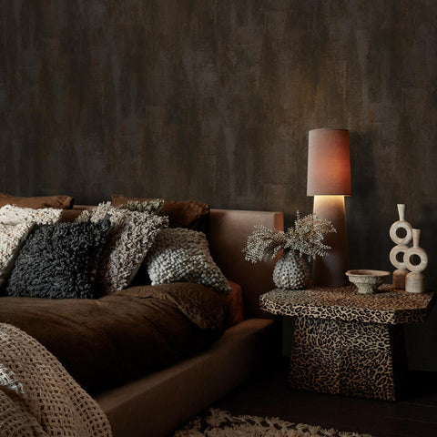 Abigail Ahern Oxidized Opulence Charcoal Wallpaper