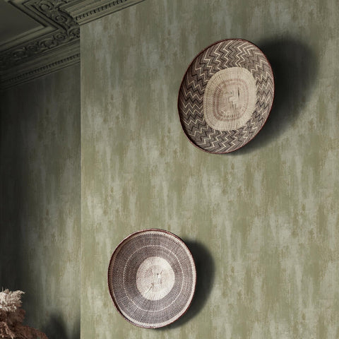 Abigail Ahern Oxidized Opulence Misted Sage Wallpaper
