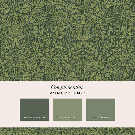 William Morris at Home Acorn Heritage Blue Wallpaper