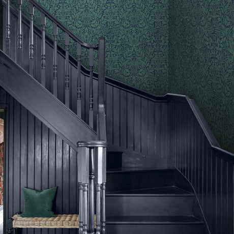 William Morris at Home Acorn Heritage Blue Wallpaper