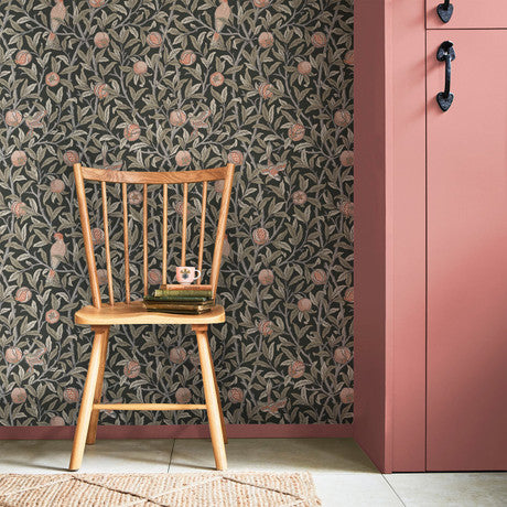 William Morris at Home Bird & Pomegranate Deep Green Wallpaper