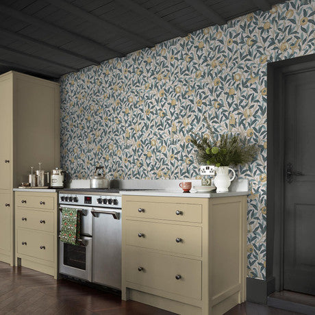William Morris at Home Bird & Pomegranate Deep Green Wallpaper
