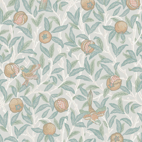 William Morris at Home Bird & Pomegranate Deep Green Wallpaper