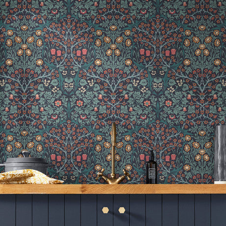 William Morris at Home Blackthorn Plum Wallpaper