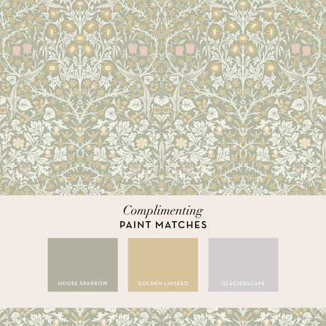 William Morris at Home Blackthorn Plum Wallpaper