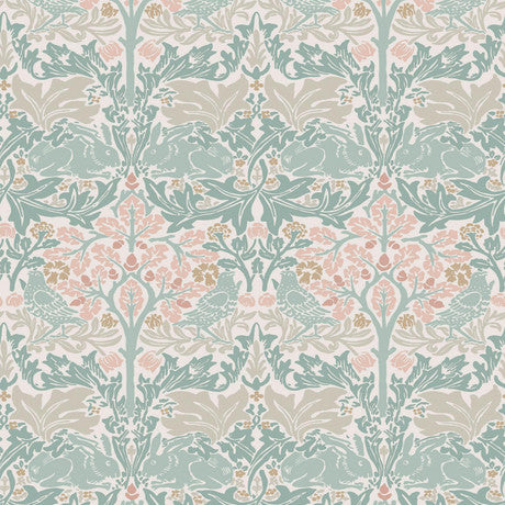 William Morris at Home Brother Rabbit Lullaby Blues Wallpaper