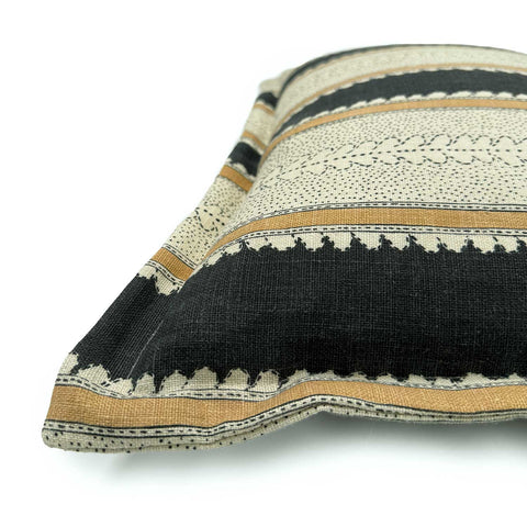 Linwood CUSHION DIMITY CHARCOAL CORNER