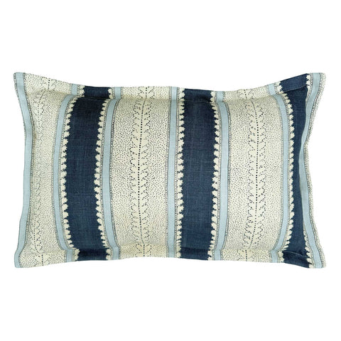 Linwood CUSHION DIMITY INDIGO FRONT