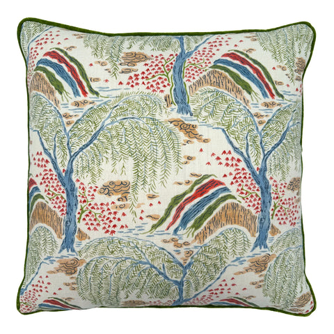 Linwood CUSHION FLORI GWENDOLYN CRANBERRY FRONT