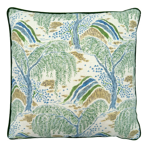 Linwood CUSHION FLORI GWENDOLYN EMERALD FRONT