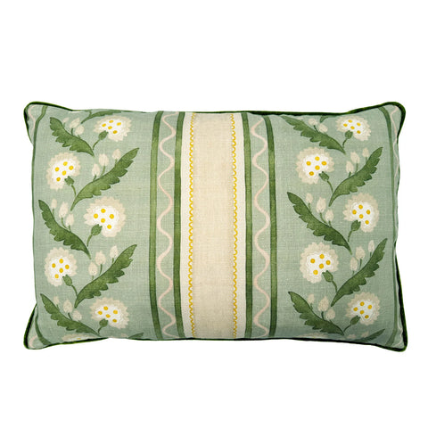 Linwood CUSHION FLORI POLLY STRIPE MOSS FRONT