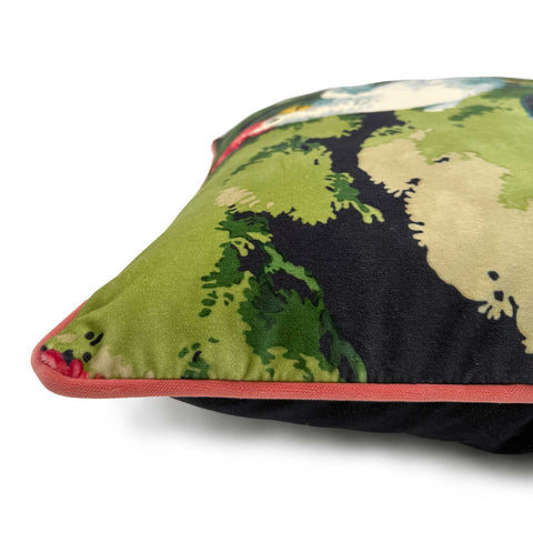 Linwood CUSHION JUNGLE JIVE NAVY Corner