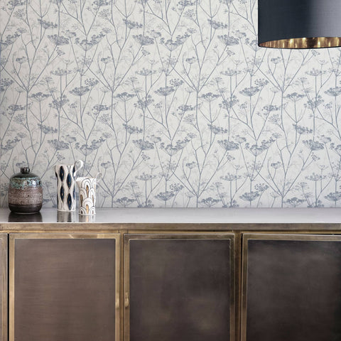 Clarissa Hulse Wild Chervil Dove & Silver Wallpaper