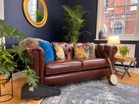 Cransford Leather Chesterfield Showroom Sample