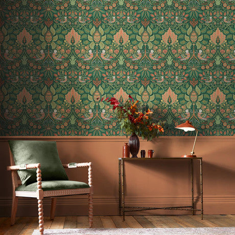 William Morris at Home Dove & Rose Olive Wallpaper