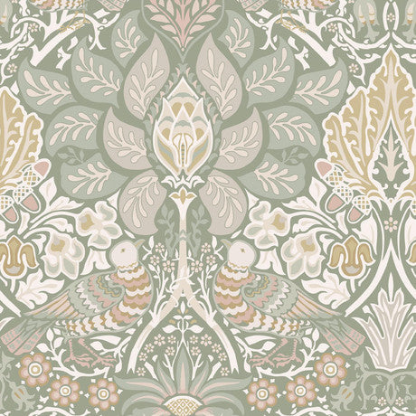 William Morris at Home Dove & Rose Olive Wallpaper