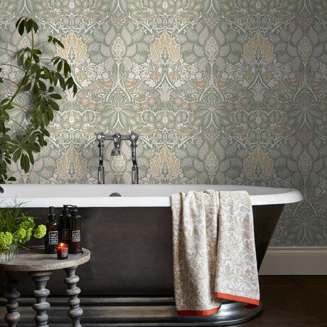 William Morris at Home Dove & Rose Olive Wallpaper