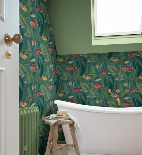 Graham & Brown Wallpaper Aquarium Teal