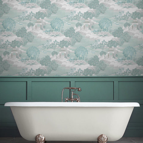 Graham & Brown Wallpaper Edo Toilet Mint