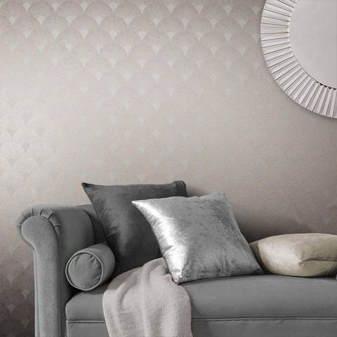 Graham & Brown Wallpaper Fan Rose Gold