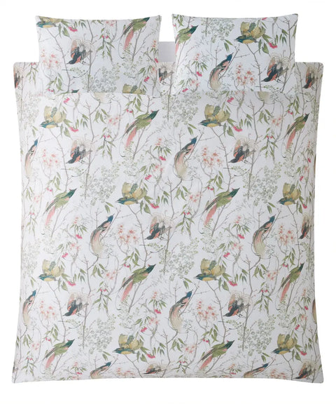 Graham & Brown Clavering Birds Sage Green Duvet Cover Set 4