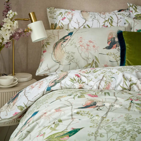 Graham & Brown Clavering Birds Sage Green Duvet Cover Set 7