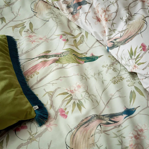 Graham & Brown Clavering Birds Sage Green Duvet Cover Set 8