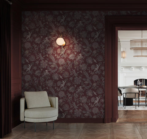 Graham & Brown Eternal Weave Damson Wallpaper