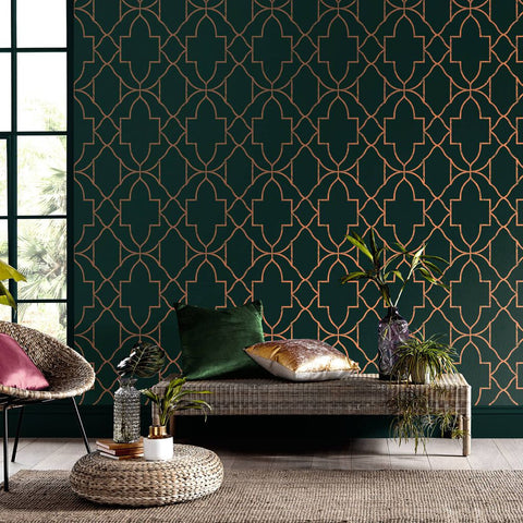 Graham & Brown Versailles Emerald Wallpaper