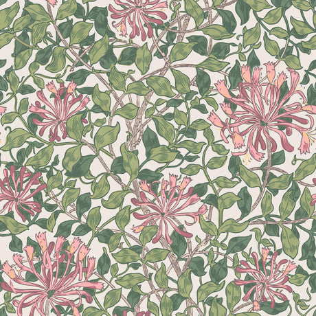 William Morris at Home Honeysuckle Dusk Blue Wallpaper