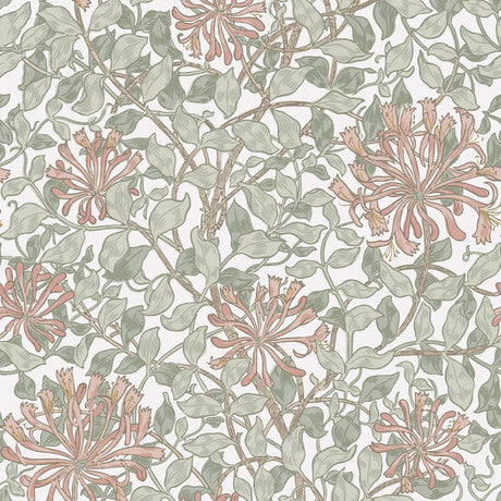 William Morris at Home Honeysuckle Dusk Blue Wallpaper