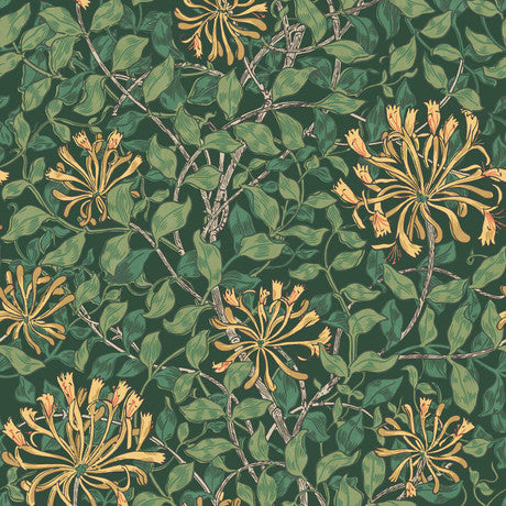 William Morris at Home Honeysuckle Dusk Blue Wallpaper