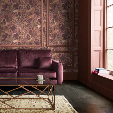 Graham & Brown Wallpaper New Eden Mulberry