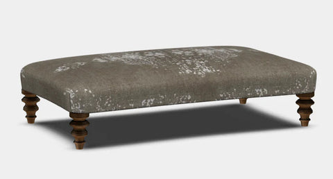 Tetrad Jacaranda Plain Top Curved Stool Bagru Charcoal