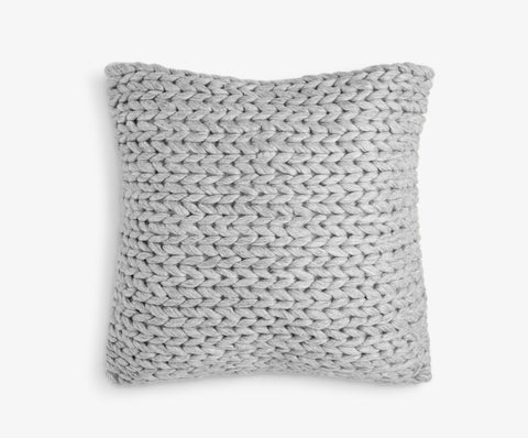 Large square mid grey herringbone scatter cushion