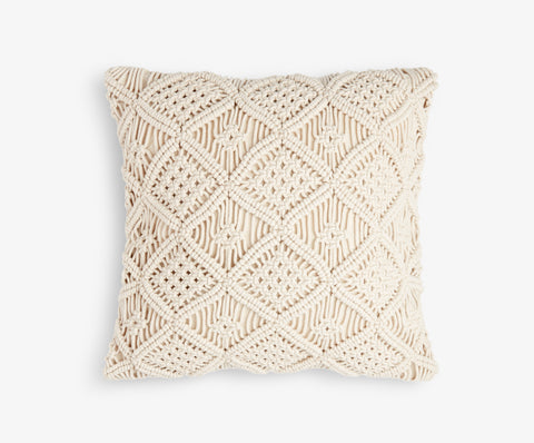 Medium square macreme crochet scatter cushion