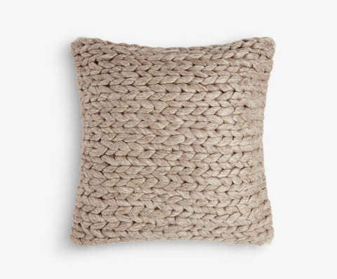 Medium square mid brown scatter cushion