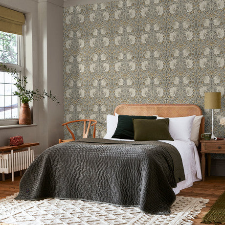 William Morris at Home Pimpernel Plum Wallpaper