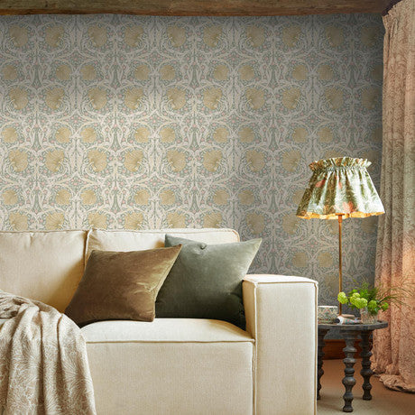 William Morris at Home Pimpernel Plum Wallpaper