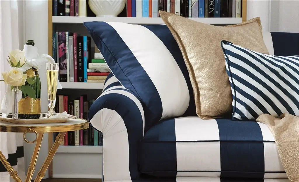 Ralph Lauren Sofa Blue Stripe